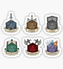D&D - D20 - Mini Class Selection II Sticker