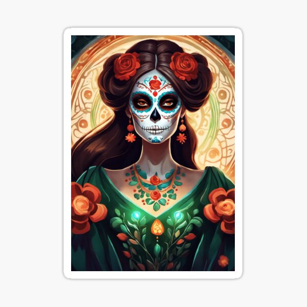 Los Angeles Dodgers Dia De Los Muertos Roses Skull Awesome Day Of The Dead  Poster