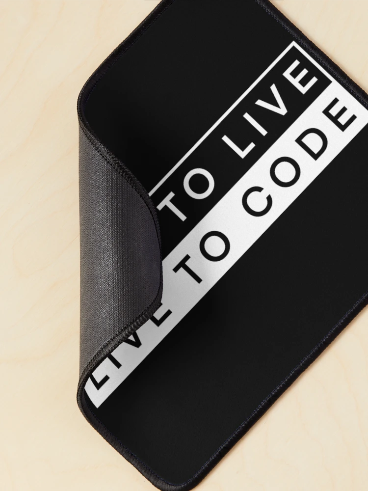 Thumbnail 2 of 5, Mouse Pad, Software Developer Coding Computer Programmer - Live To Code designed and sold by rebelren.