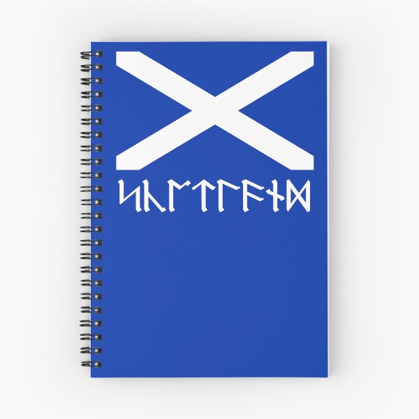 Item preview, Runic Scottish Flag (White on Blue) designed and sold by DungeonPunkFey.