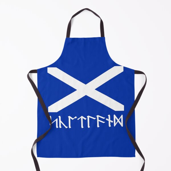 Item preview, Runic Scottish Flag (White on Blue) designed and sold by DungeonPunkFey.
