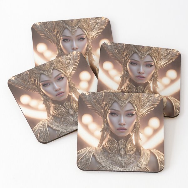 Item preview, Thai, femme fatal, golden armor, jewelry, AI generated designed and sold by Woodoartdesign.