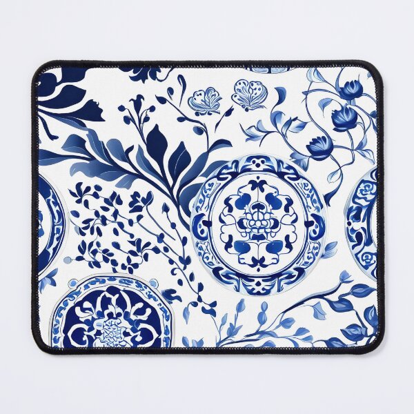 Item preview, Blue and white china plate design designed and sold by SHESELLSTEES.