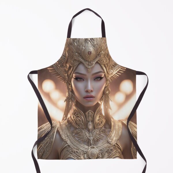 Item preview, Thai, femme fatal, golden armor, jewelry, AI generated designed and sold by Woodoartdesign.