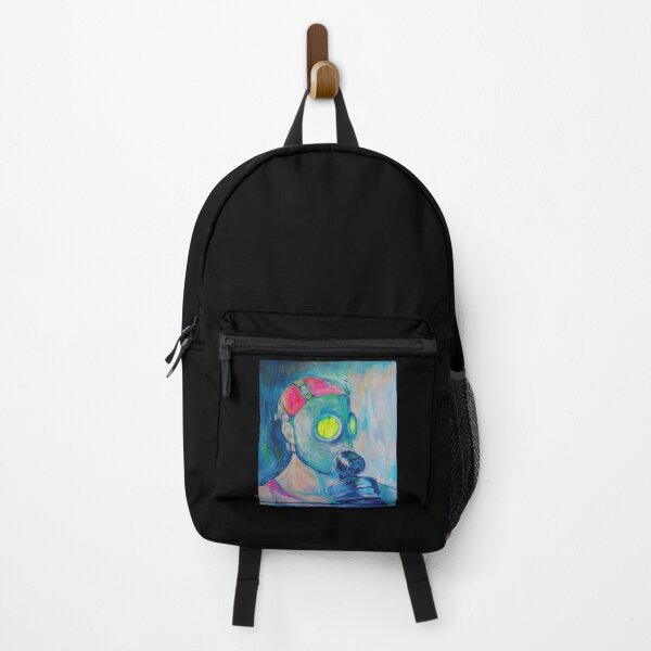 Item preview, Acrylic Art by Katarzyna Zachtej - Man in a GasMask designed and sold by pracovniakejzi.