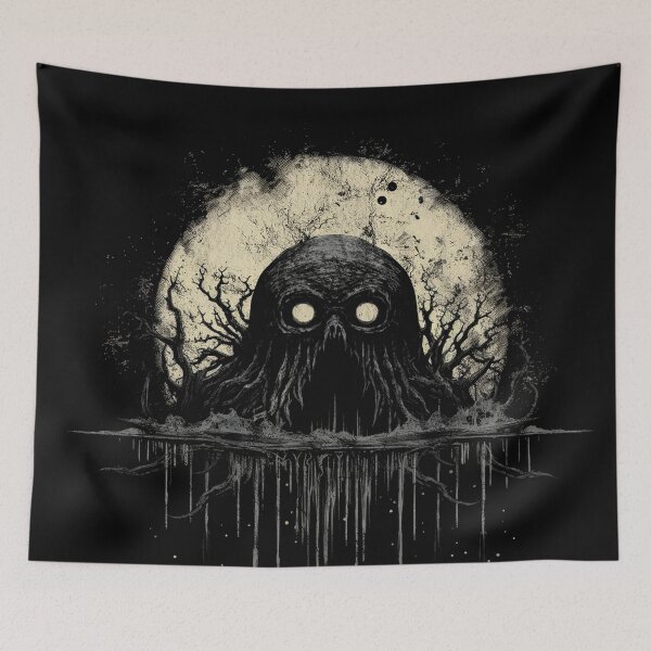 Item preview, A Vintage Distressed Street Art Aboleth - RPG Monster designed and sold by GVRDesign.