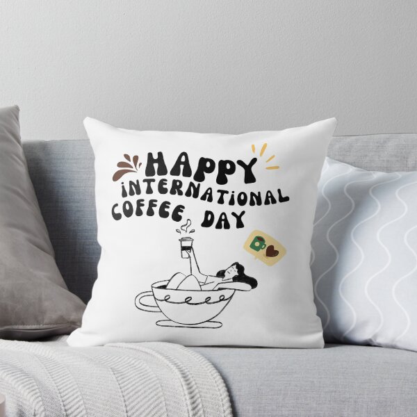Item preview, Happy International Coffee Day designed and sold by Wiss2Arts.