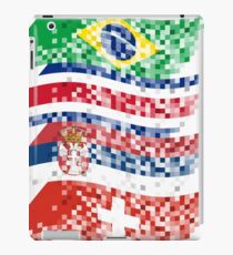 Abstract composition of the flags of national sports teams iPad Case/Skin