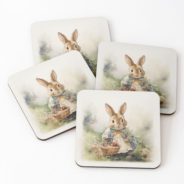 Item preview, Cute Bunny with Garden basket designed and sold by ebrawne.