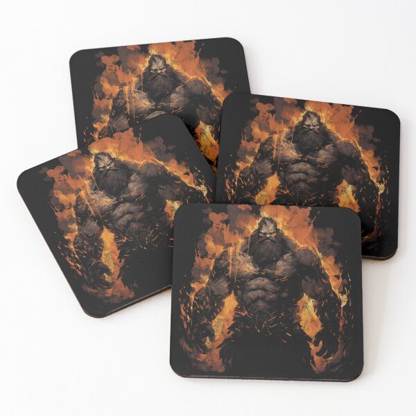 Item preview, Vintage Distressed Street Art Fire Elemental - RPG Monster designed and sold by GVRDesign.