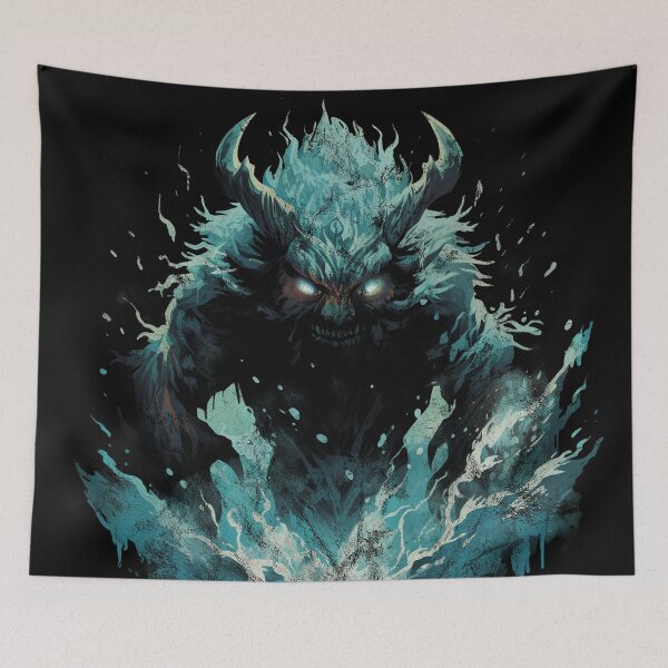 Item preview, Vintage Distressed Street Art Ice Elemental - RPG Monster designed and sold by GVRDesign.