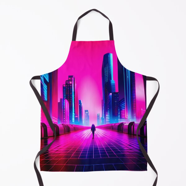 Item preview, Wanderer In Vaporwave Cyber City designed and sold by Ink Art Design.