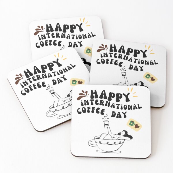 Item preview, Happy International Coffee Day designed and sold by Wiss2Arts.