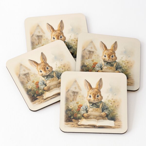 Item preview, Cute Bunny with Book designed and sold by ebrawne.