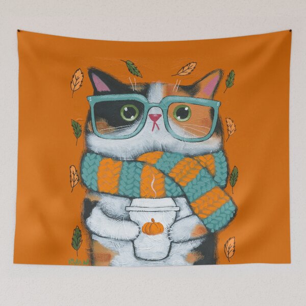 Item preview, Calico Fall Kitty designed and sold by KilkennyCat Art.