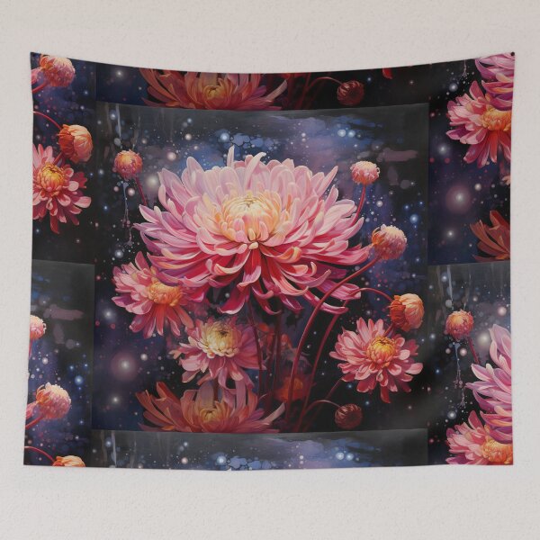 Item preview, Chrysanthemum Cosmos Night Sky designed and sold by Viking-Samurai.