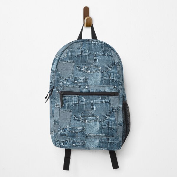 Item preview, Blue Denim Jeans Surface Pocket Patchwork designed and sold by teaw-teaw.