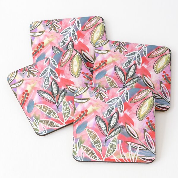 Item preview, Ocean Leaves Pink designed and sold by Annette Kavney Art.