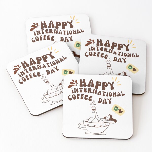 Item preview, Happy International Coffee Day designed and sold by Wiss2Arts.