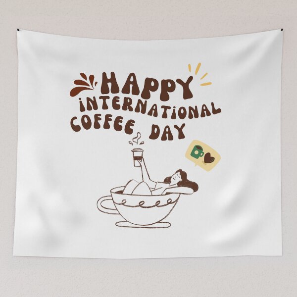 Item preview, Happy International Coffee Day designed and sold by Wiss2Arts.