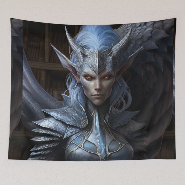 Item preview, A beautiful alluring lady dragoness hybrid art furry anthropomorphic dragonkind creature manga anime whimsical  designed and sold by Baba  Yaga's Cards.