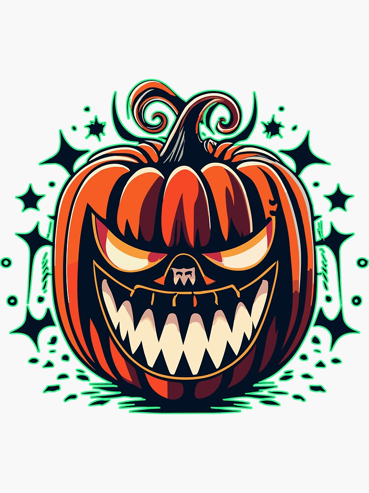 Premium Vector  Scary pumpkin halloween face