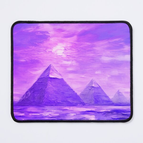 Item preview, The Pyramids of Giza, Egypt, Magenta, AI Generated Art - One of the Seven Wonders of the Ancient World designed and sold by studioSharonKay.