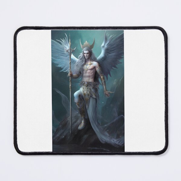 Item preview, A hot Angel water elemental art hybrid art furry anthropomorphic creature manga anime whimsical  designed and sold by Baba  Yaga's Cards.