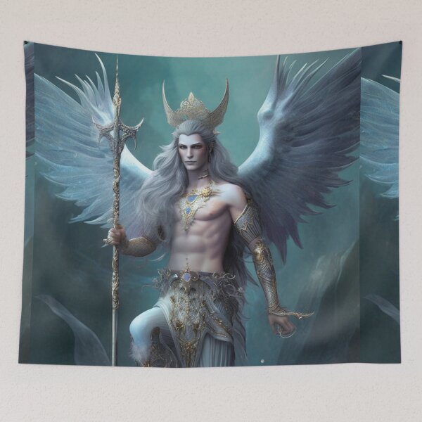 Item preview, A hot Angel water elemental art hybrid art furry anthropomorphic creature manga anime whimsical  designed and sold by Baba  Yaga's Cards.