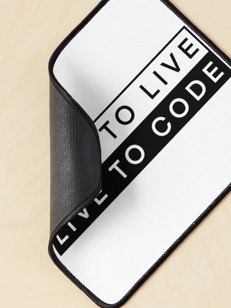 Thumbnail 2 of 5, Mouse Pad, Software Developer Coding Computer Programmer - Live To Code designed and sold by rebelren.