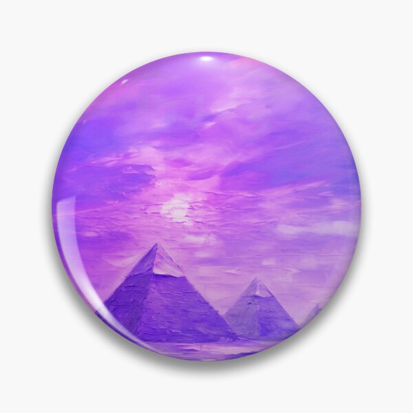 Item preview, The Pyramids of Giza, Egypt, Magenta, AI Generated Art - One of the Seven Wonders of the Ancient World designed and sold by studioSharonKay.