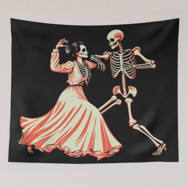 Item preview, Dancing Skeletons - Spooky and Stylish Halloween Design designed and sold by TEEJAMBOREE.