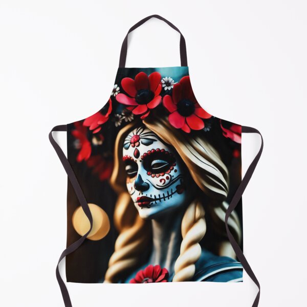 Item preview, Dia de Muertos Blonde Blonde Lady with Black Eyes designed and sold by chrismaecanes.