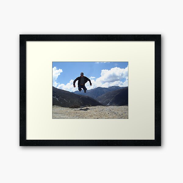 Sat on the thin air... Framed Art Print