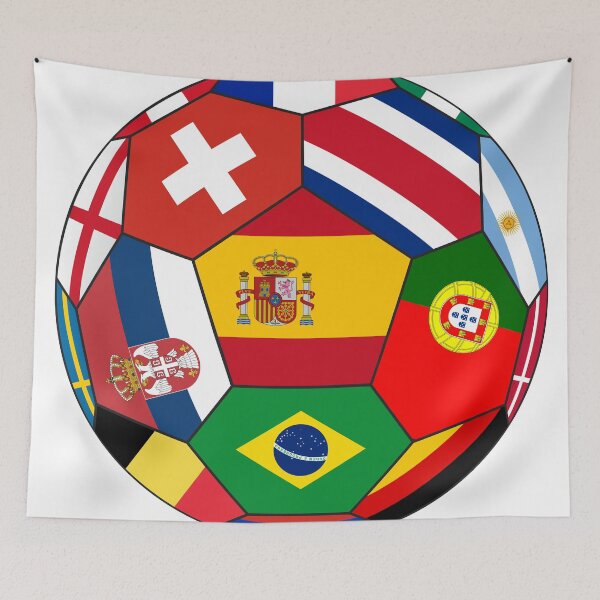 Item preview, Football ball with various flags designed and sold by siloto.