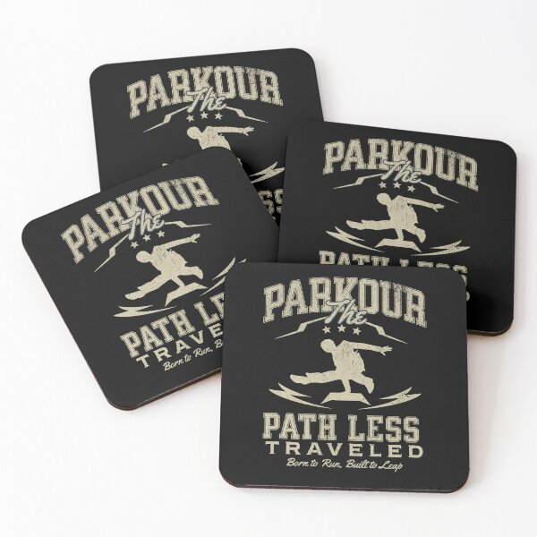 Item preview,  parkour retro vintage style The path less traveled for men, kids Boys traceur freerunning designed and sold by HosvPrint .s.