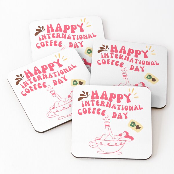 Item preview, Happy International Coffee Day designed and sold by Wiss2Arts.