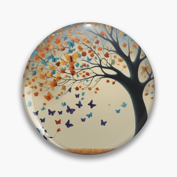 Item preview, Autumn Fall Tree Leaf Fall and Butterflies designed and sold by DigiDesignArt.