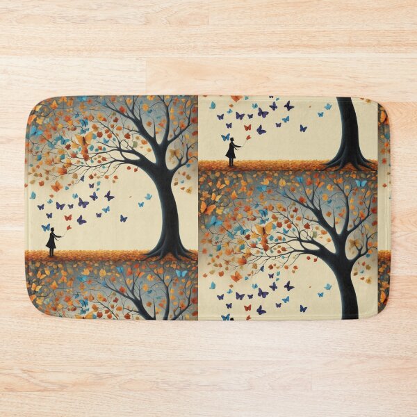 Item preview, Autumn Fall Tree Leaf Fall and Butterflies designed and sold by DigiDesignArt.