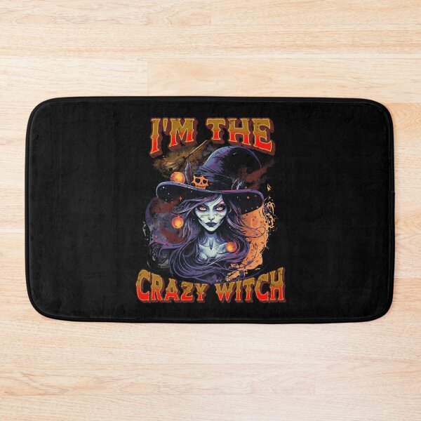 Item preview, I'm The Crazy Witch Spooky Scary Halloween Witches Broom Humor Funny designed and sold by CarantinedChaos.