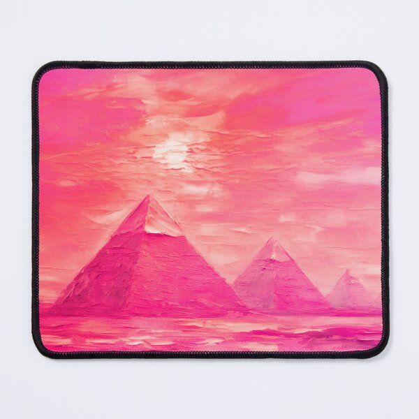 Item preview, The Pyramids of Giza, Egypt, Pink, AI Generated Art - One of the Seven Wonders of the Ancient World designed and sold by studioSharonKay.