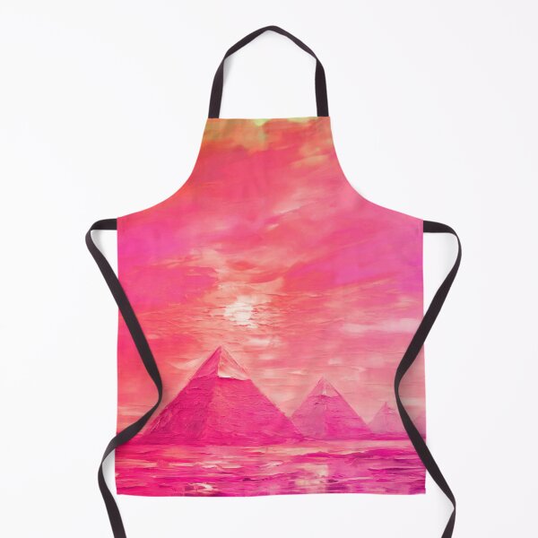 Item preview, The Pyramids of Giza, Egypt, Pink, AI Generated Art - One of the Seven Wonders of the Ancient World designed and sold by studioSharonKay.