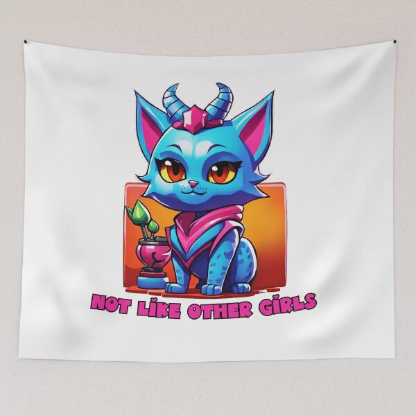 Item preview, Cute Retro Feline devil - Not like other girls designed and sold by ElLocoMus.
