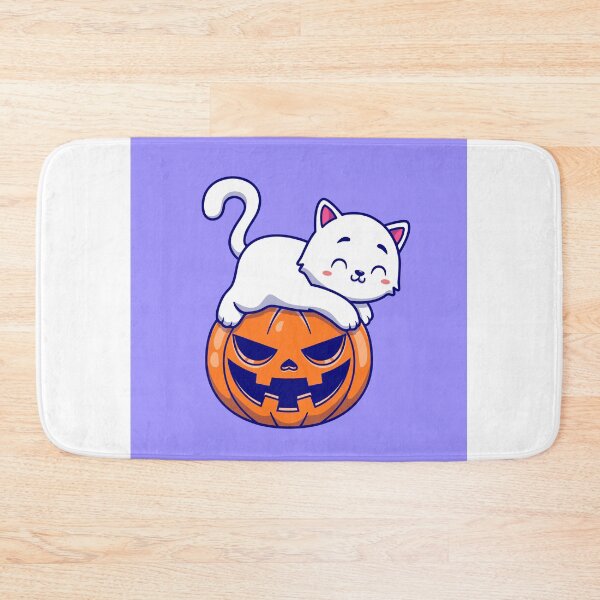 Item preview, Cute Cat Laying on Pumpkin: Halloween Illustration designed and sold by hjian8219.
