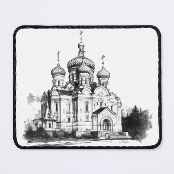 Item preview, Orthodox-Christian Church Sketch - Pencil Art - Illustration designed and sold by SeraphimDesigns.