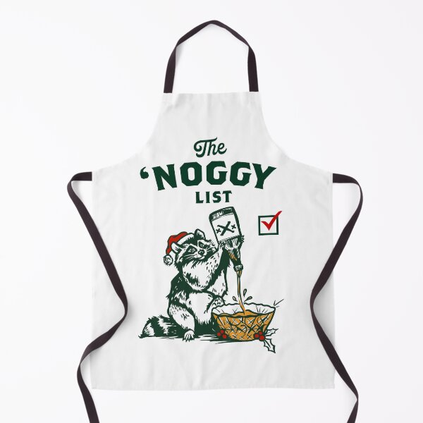 Item preview, Funny Christmas Raccoon Drinking & Spiking Eggnog In Santa Hat designed and sold by The Whiskey Ginger Design Shop.