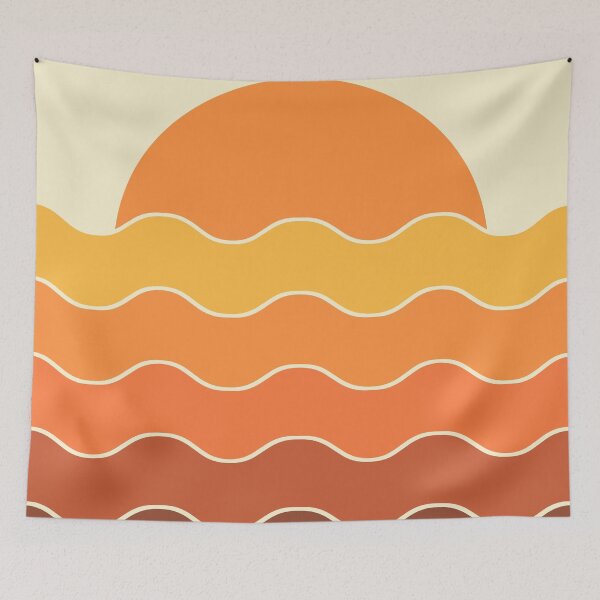 Item preview, Retro Sunset and Waves 124 designed and sold by tonymagnerart.