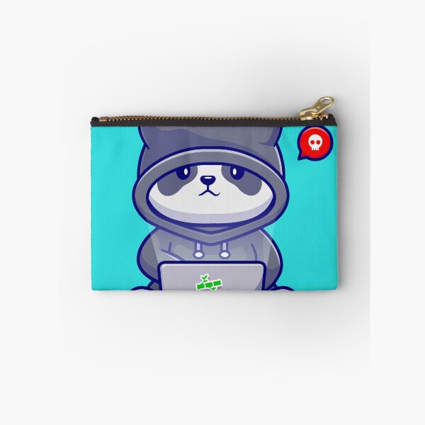 Item preview, Cute Panda Hacker Operating Laptop Cartoon Vector Icon Illustration designed and sold by hjian8219.