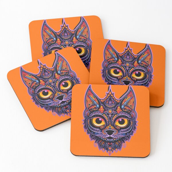 Item preview, Psychedelic Halloween Cats: A Whimsical Feline Fright designed and sold by Mr.Psychedelia.