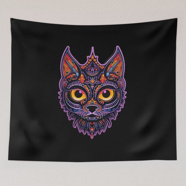 Item preview, Psychedelic Halloween Cats: A Whimsical Feline Fright designed and sold by Mr.Psychedelia.